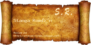 Stanga Román névjegykártya
